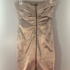 Nicole Miller Silk Champagne Dress